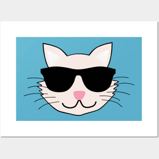 Cool Cat with Sunglasses Posters and Art